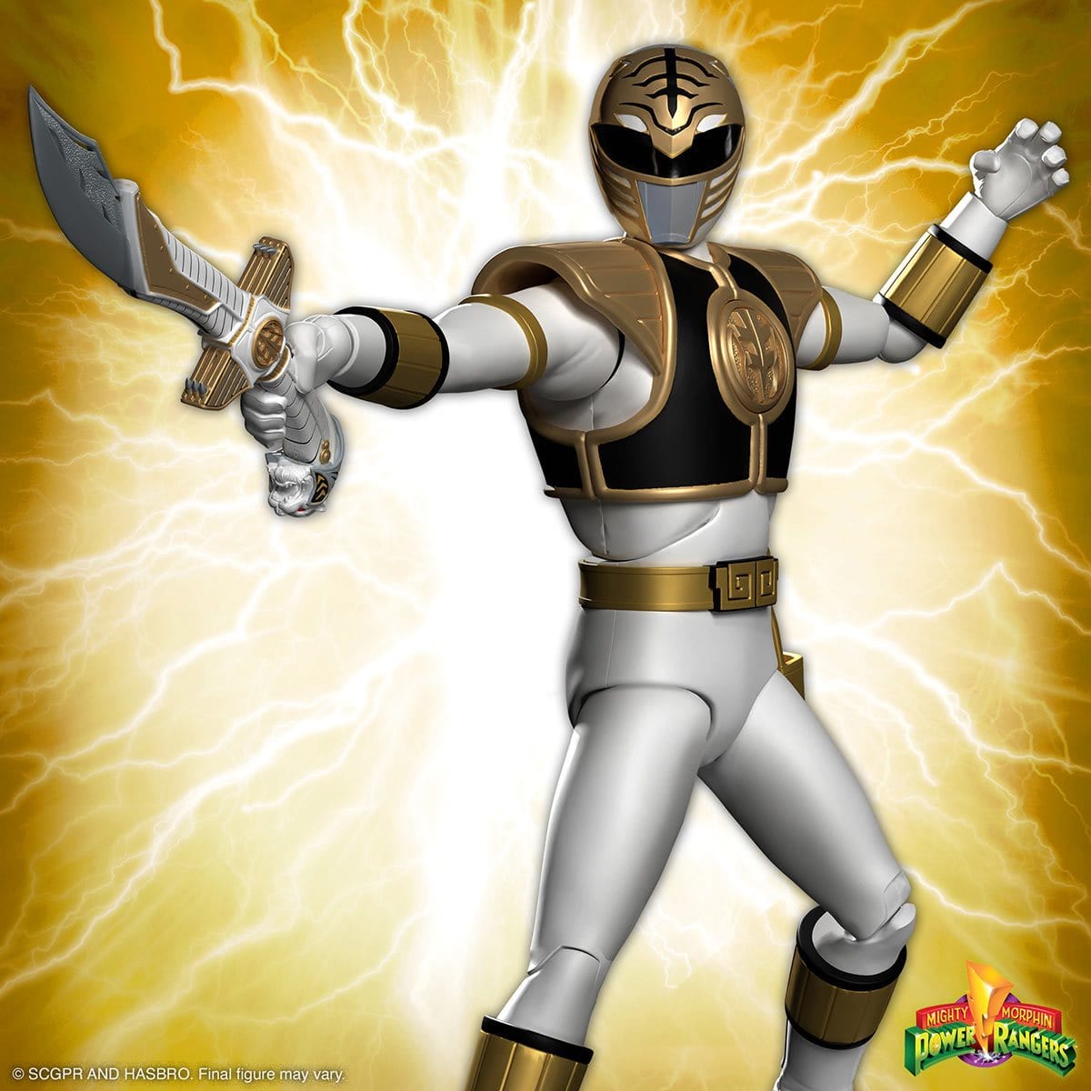 Power Rangers Ultimates White Ranger 7-Inch Action Figure 3