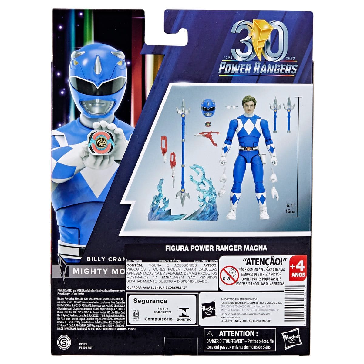 Power Rangers Lightning Collection Remastered Mighty Morphin Blue Ranger 6-Inch Action Figure - Exclusive