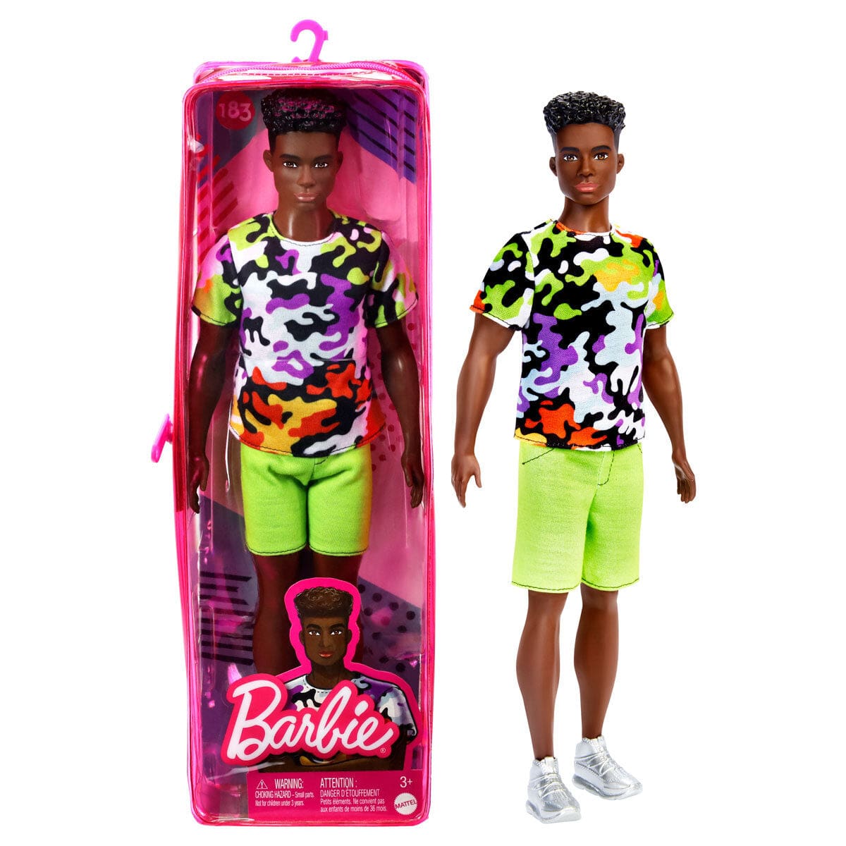 Barbie Ken Fashionistas Doll - Camo Top and Neon Green Shorts