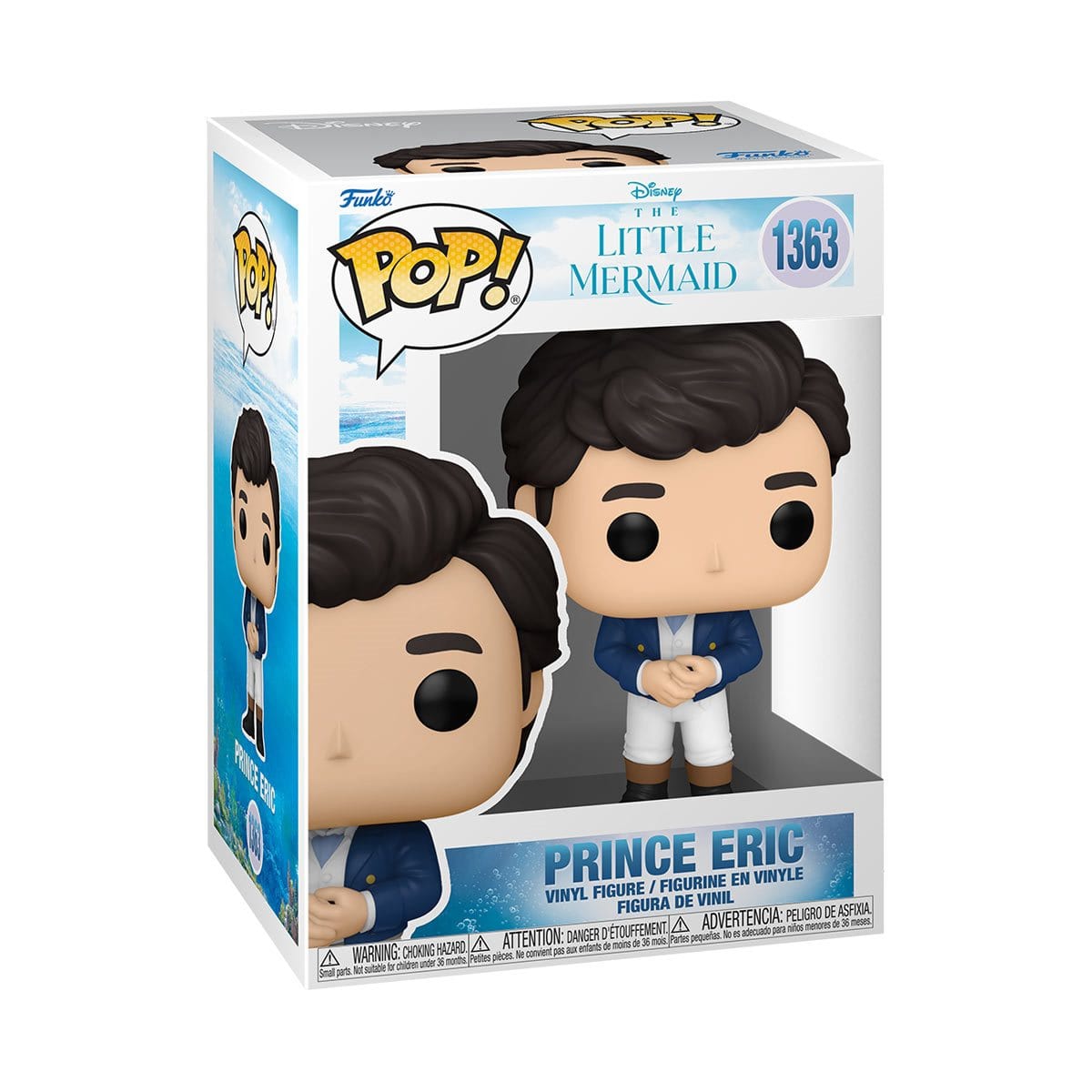 The Little Mermaid Live Action Prince Eric Pop! Vinyl Figure #1363 Window Display