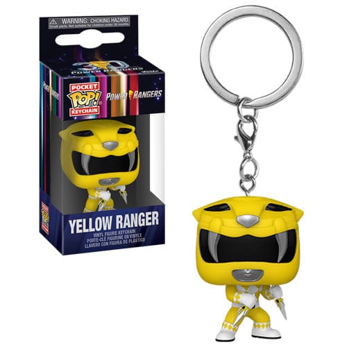 Mighty Morphin Power Rangers 30th Anniversary Yellow Ranger Funko Pocket Pop! Key Chain