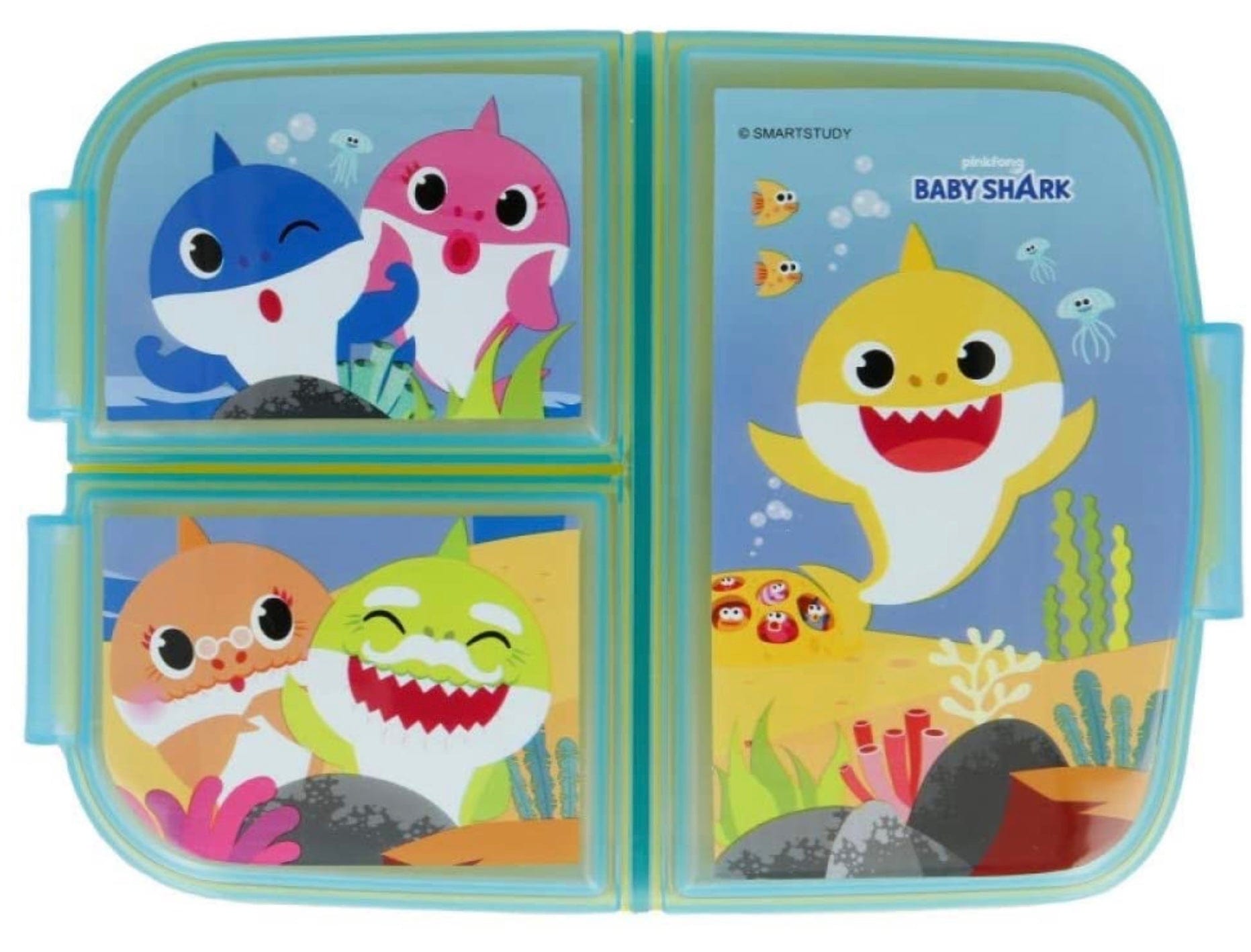 Baby Shark Sandwich Lunch Snack Box Multi Compartment Kids Children School