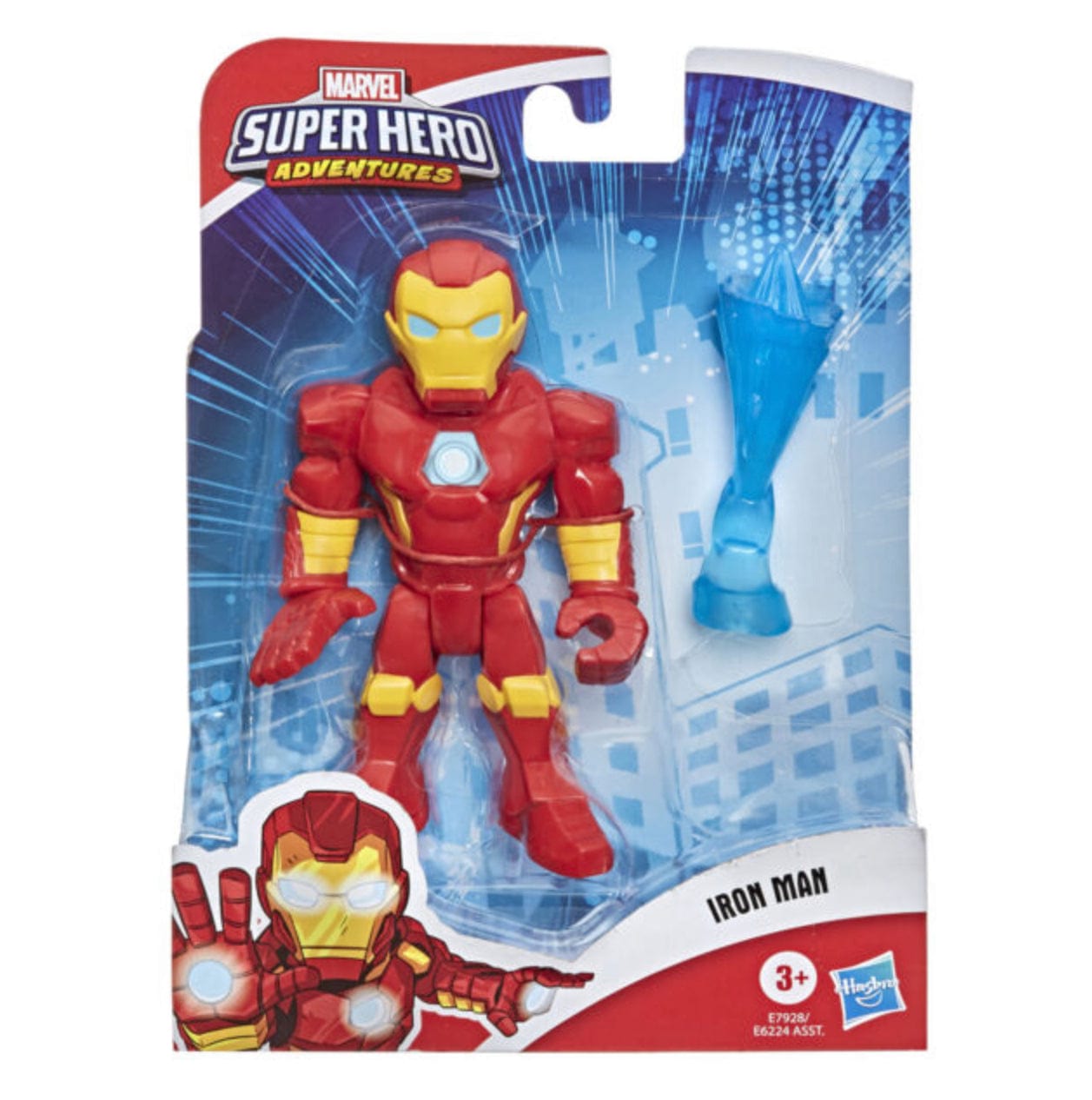 Marvel Super Hero Adventures toys, 12cm Iron Man Action Figure & Accessory