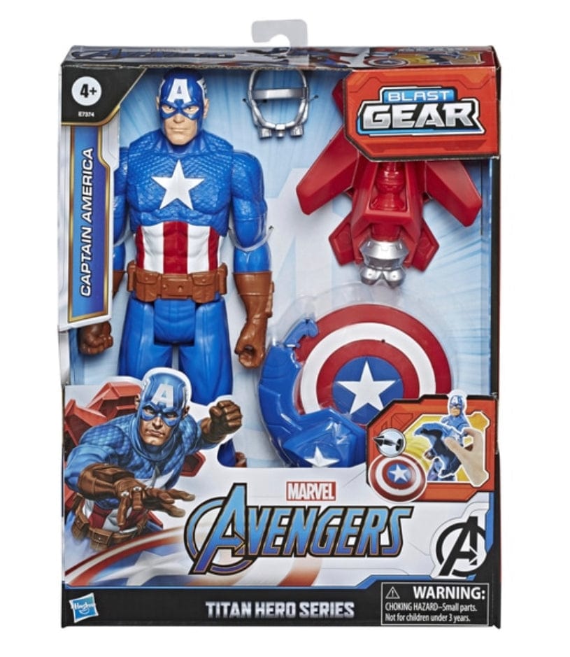 Marvel Avengers Captain America Titan Hero Blast Gear with Launcher