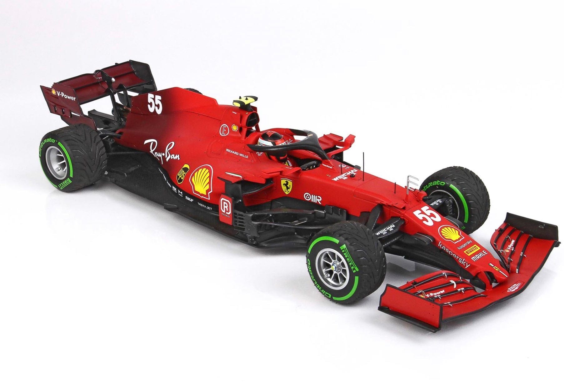 Ferrari SF21 Gran Premio Del Made In Italy E Dell Emilia Romagna C. Sainz Car N. 55 GREEN Intermediate Tyres