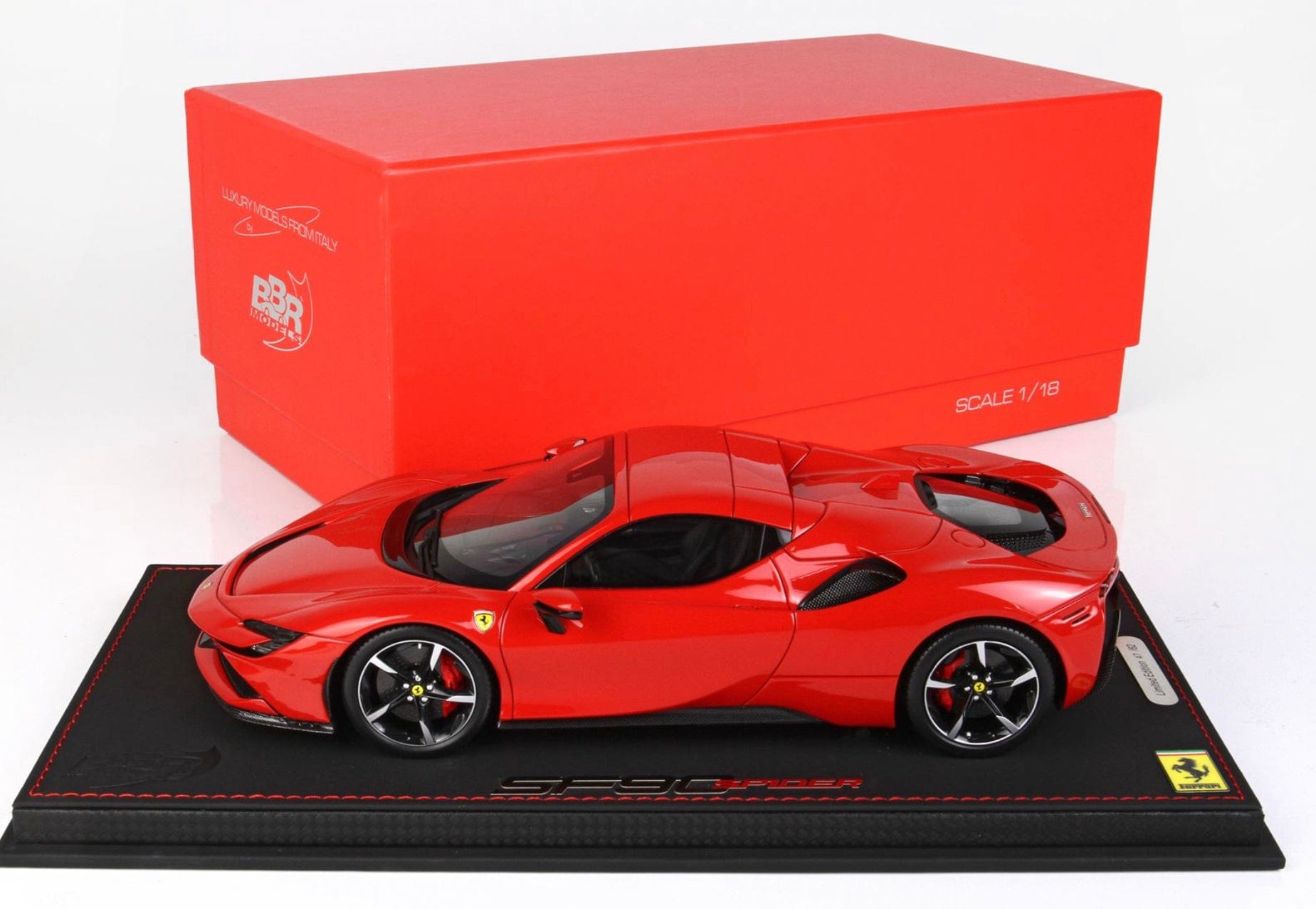 Ferrari SF90 Spider CLOSED ROOF Rosso Corsa 322 With Red Box