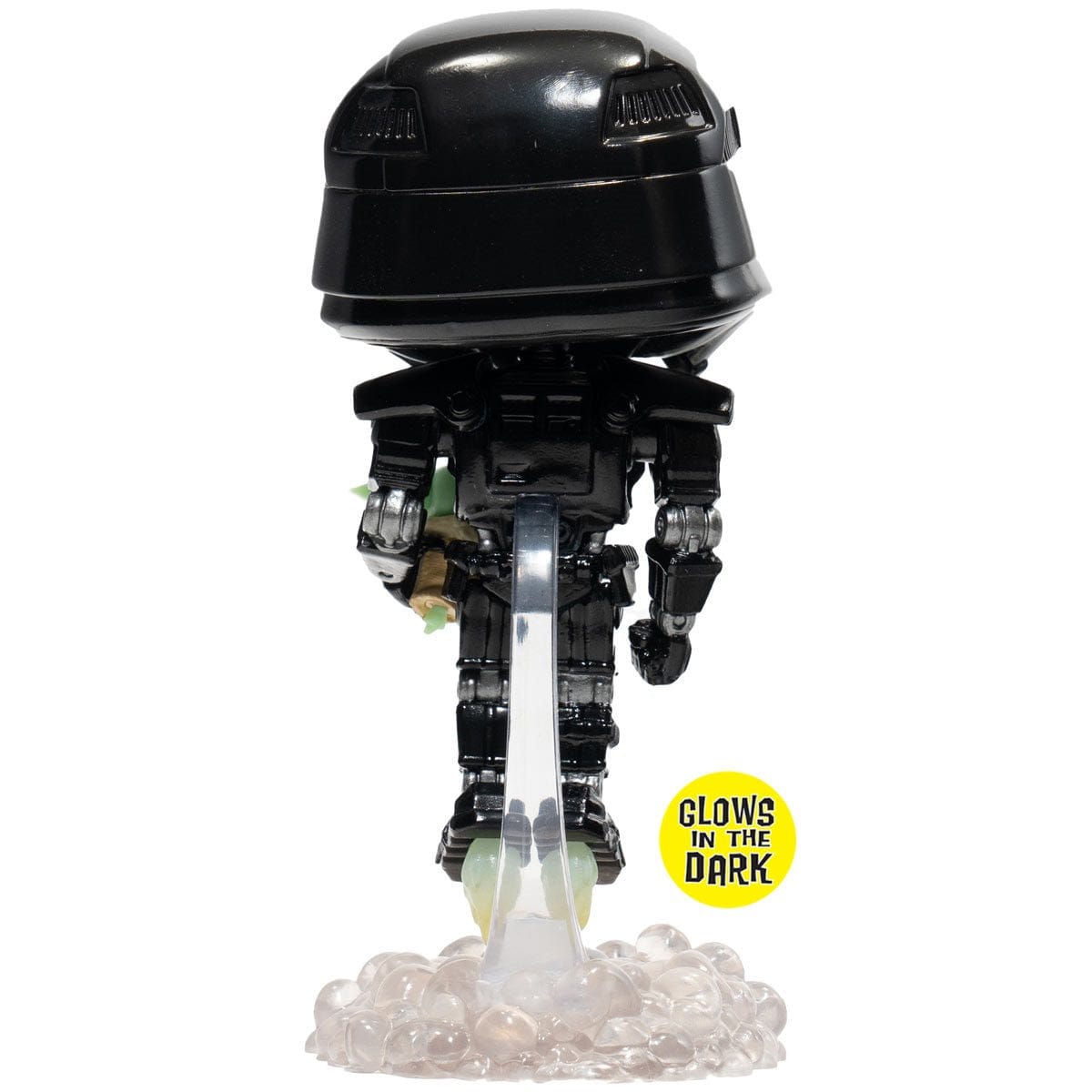 Star Wars: The Mandalorian Dark Trooper with Grogu Glow in the Dark Pop! Vinyl Figure - Entertainment Earth Exclusive
