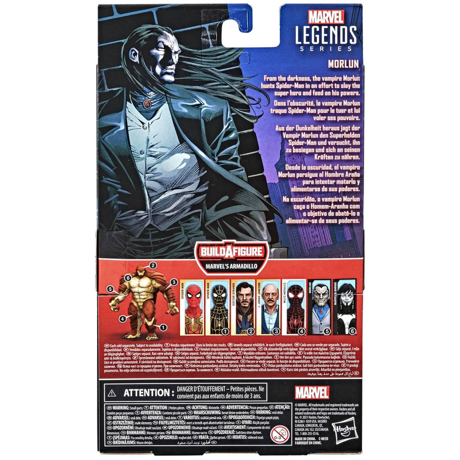Box images Hasbro Marvel Legends Series Morlun 6 Inch Action Figure and Build-A-Figure Part