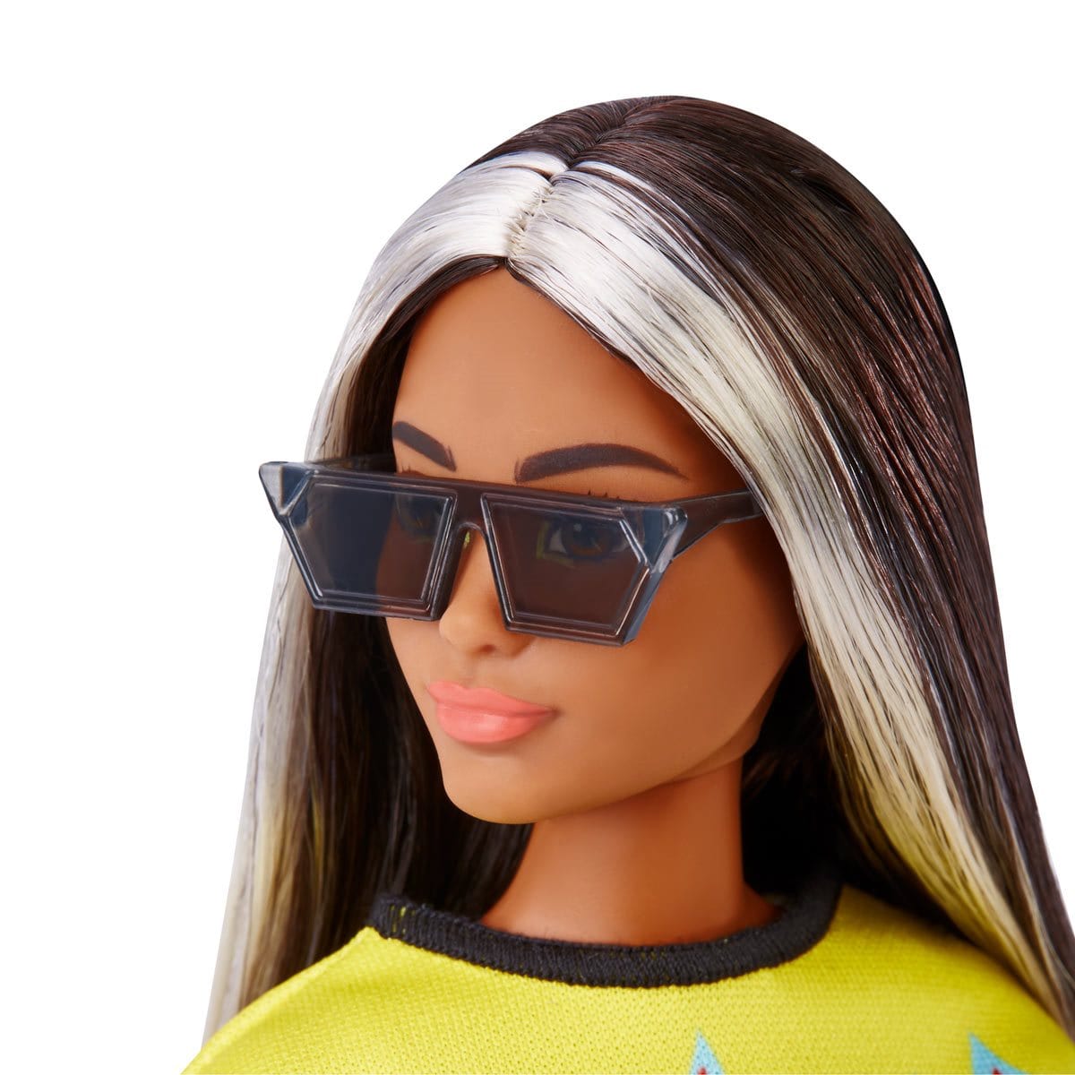 Barbie Fashionistas Curvy Doll #179 Long Highlighted Hair & Flame Crop Top