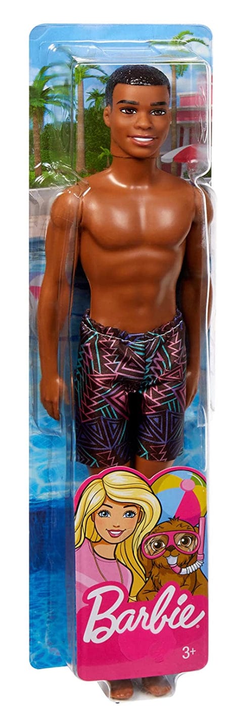 Barbie DWK07 Boy Beach Doll Dark Skin Black Ken