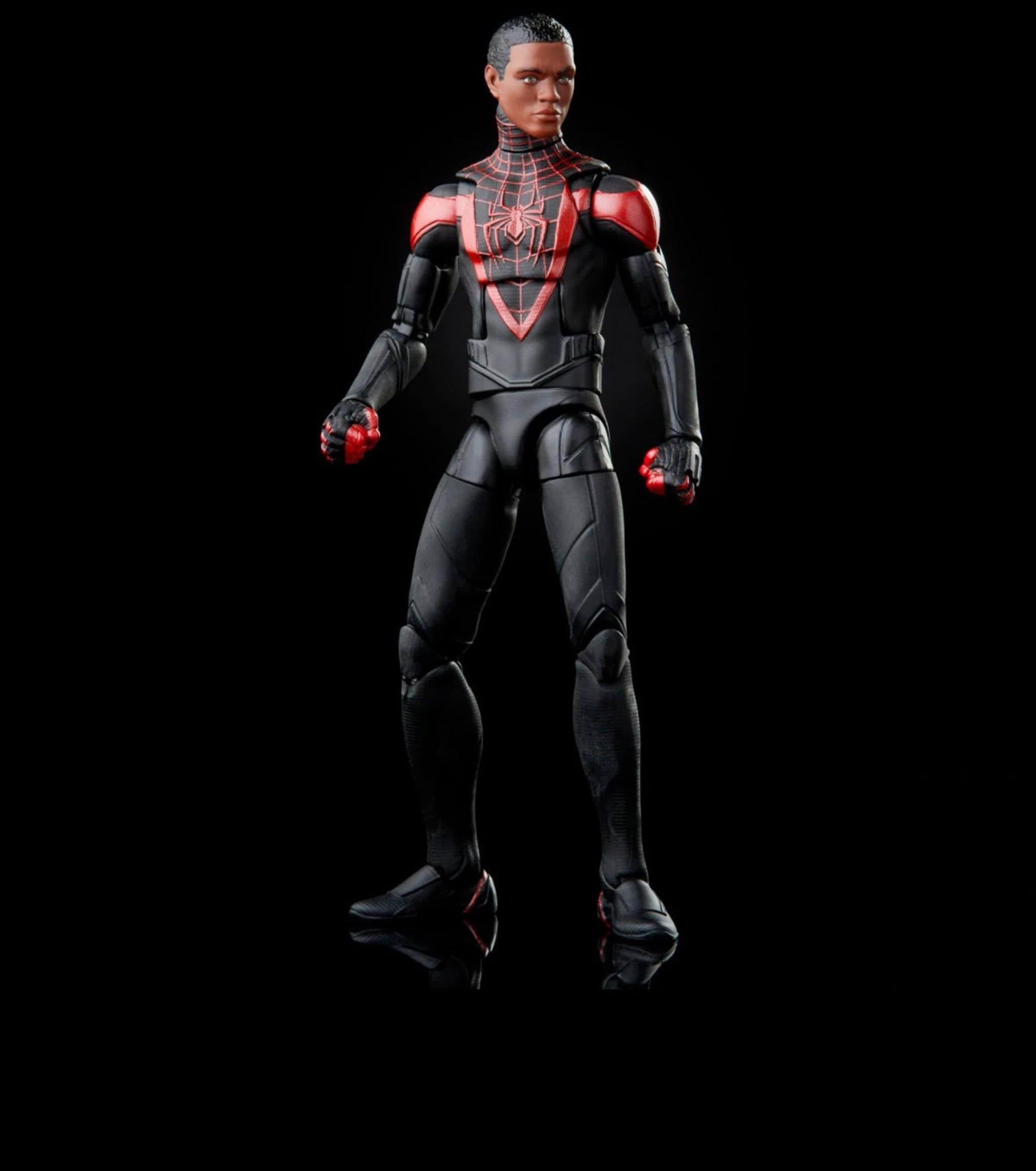 Full length pose Spider-Man 3 Marvel Legends Miles Morales 6-Inch Action Figure Media 
