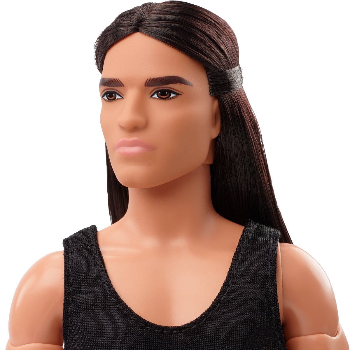 Barbie Looks Doll (Ken Doll Long Brunette Hair) Face