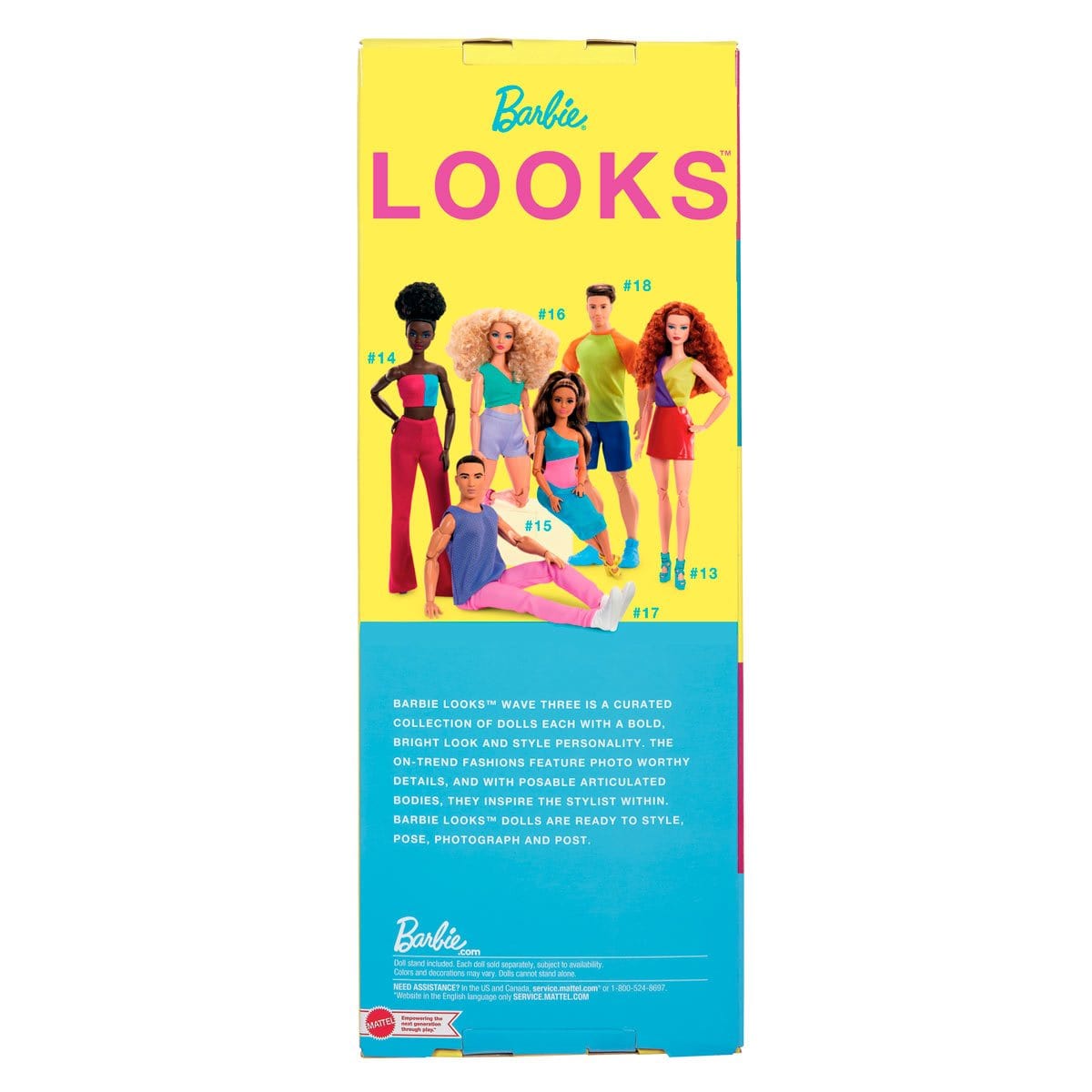 Barbie Looks Doll 13 with Red Hair  Back Of Box