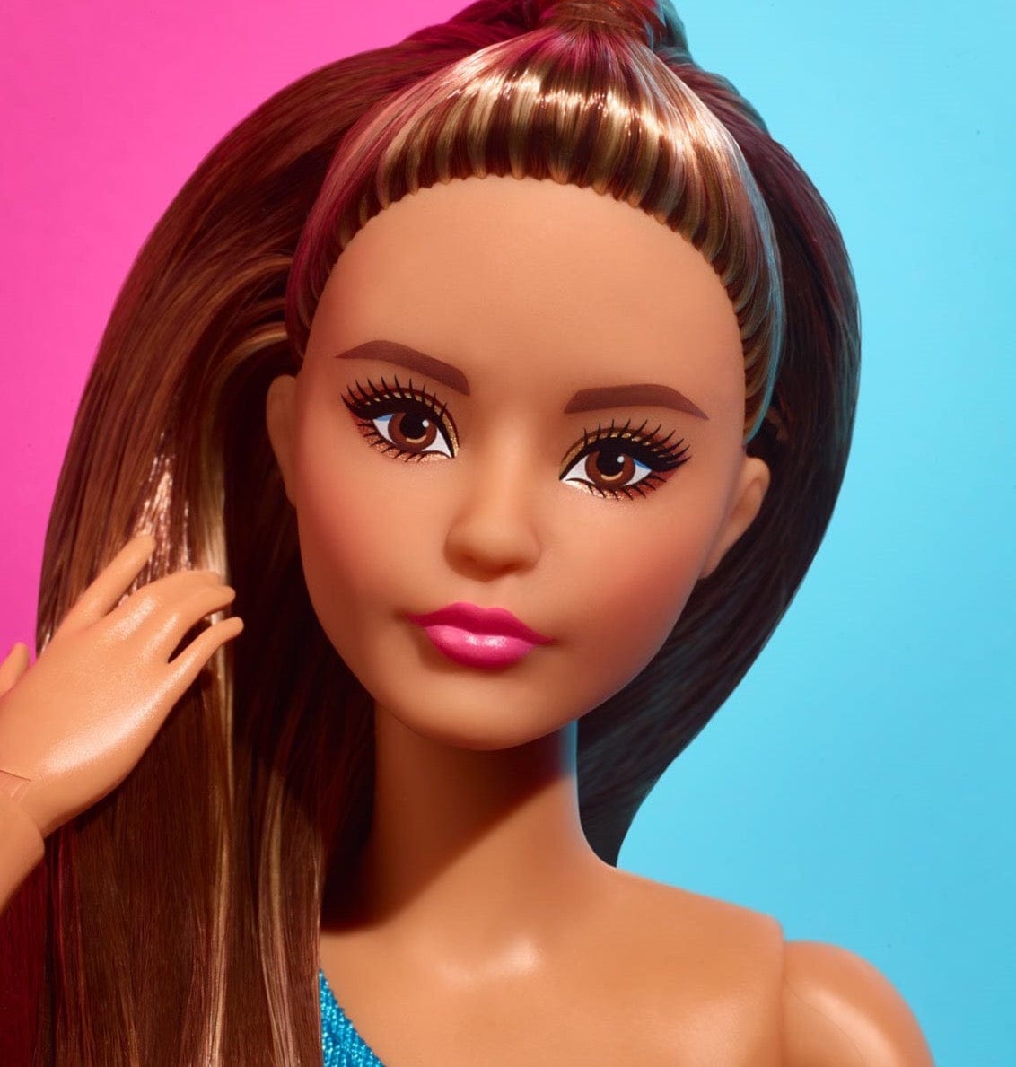 Barbie Looks Doll_15 with Brunette Ponytail - Face