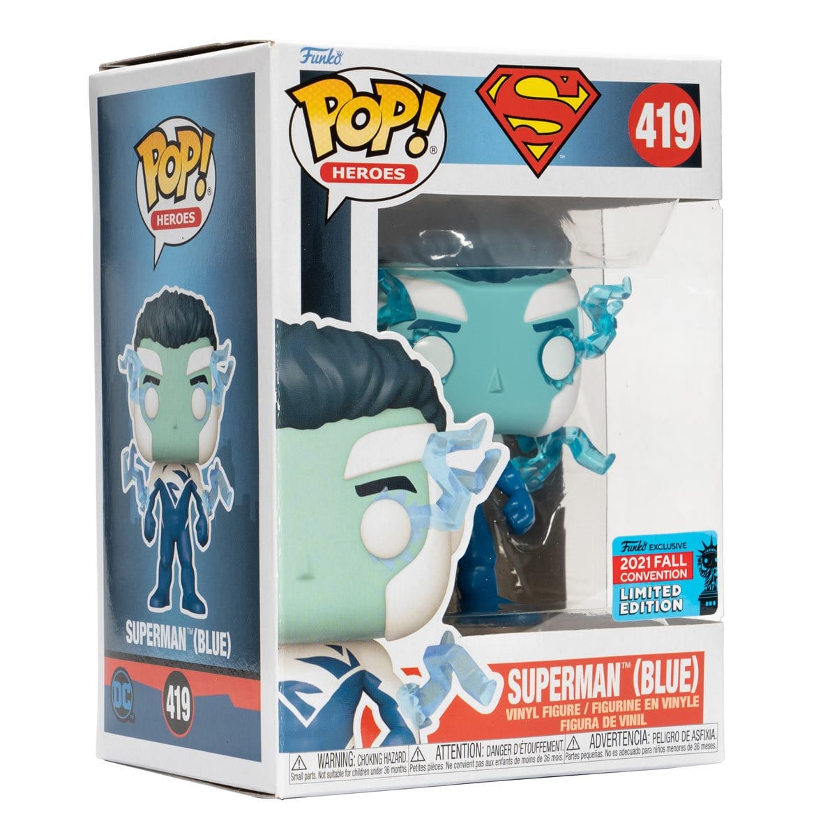 Superman Blue Pop! Vinyl Figure - 2021 Convention Exclusive