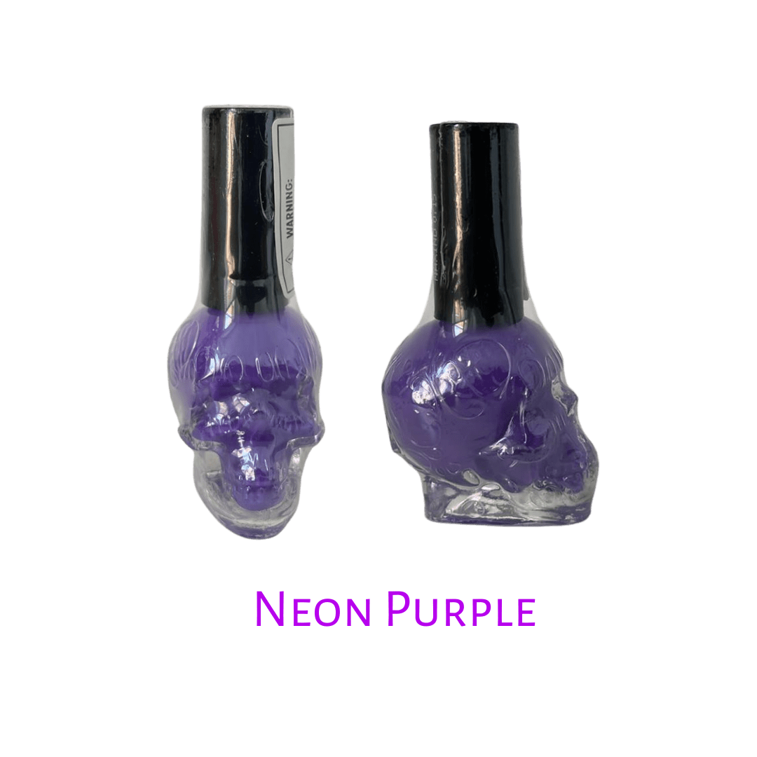 Neon Skull Nail Polish