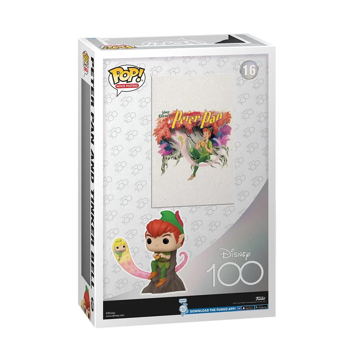 Funko POP! Peter Pan Pop! Movie Poster with Case Disney 100th Anniversary Edition 