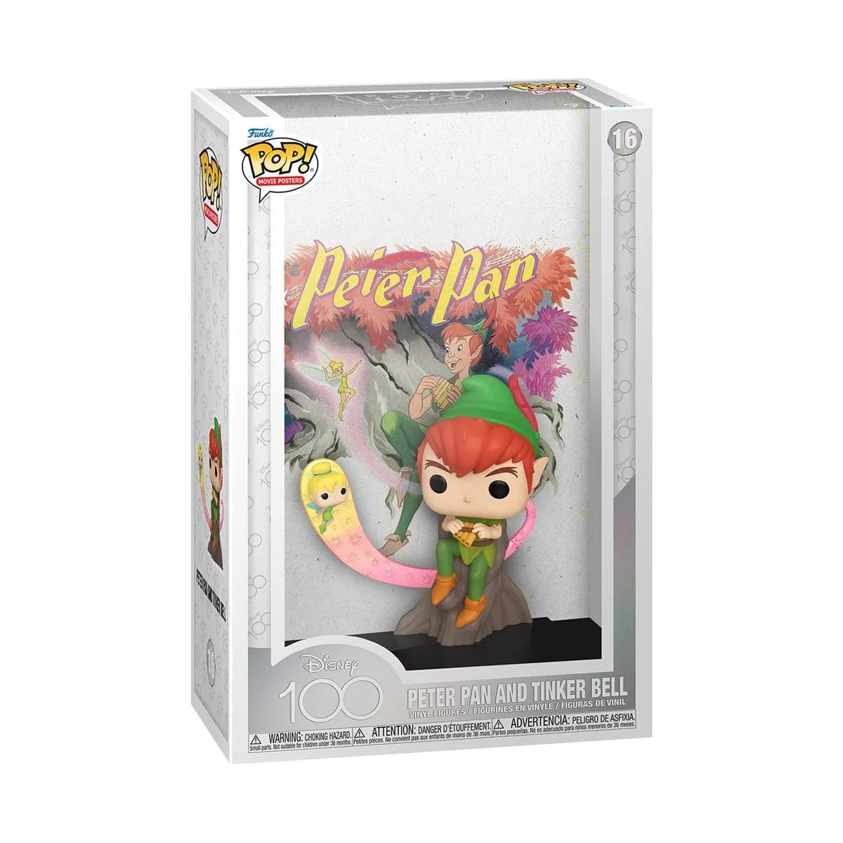 100 Years with Disney Funko POP! Peter Pan Pop! Movie Poster with Case