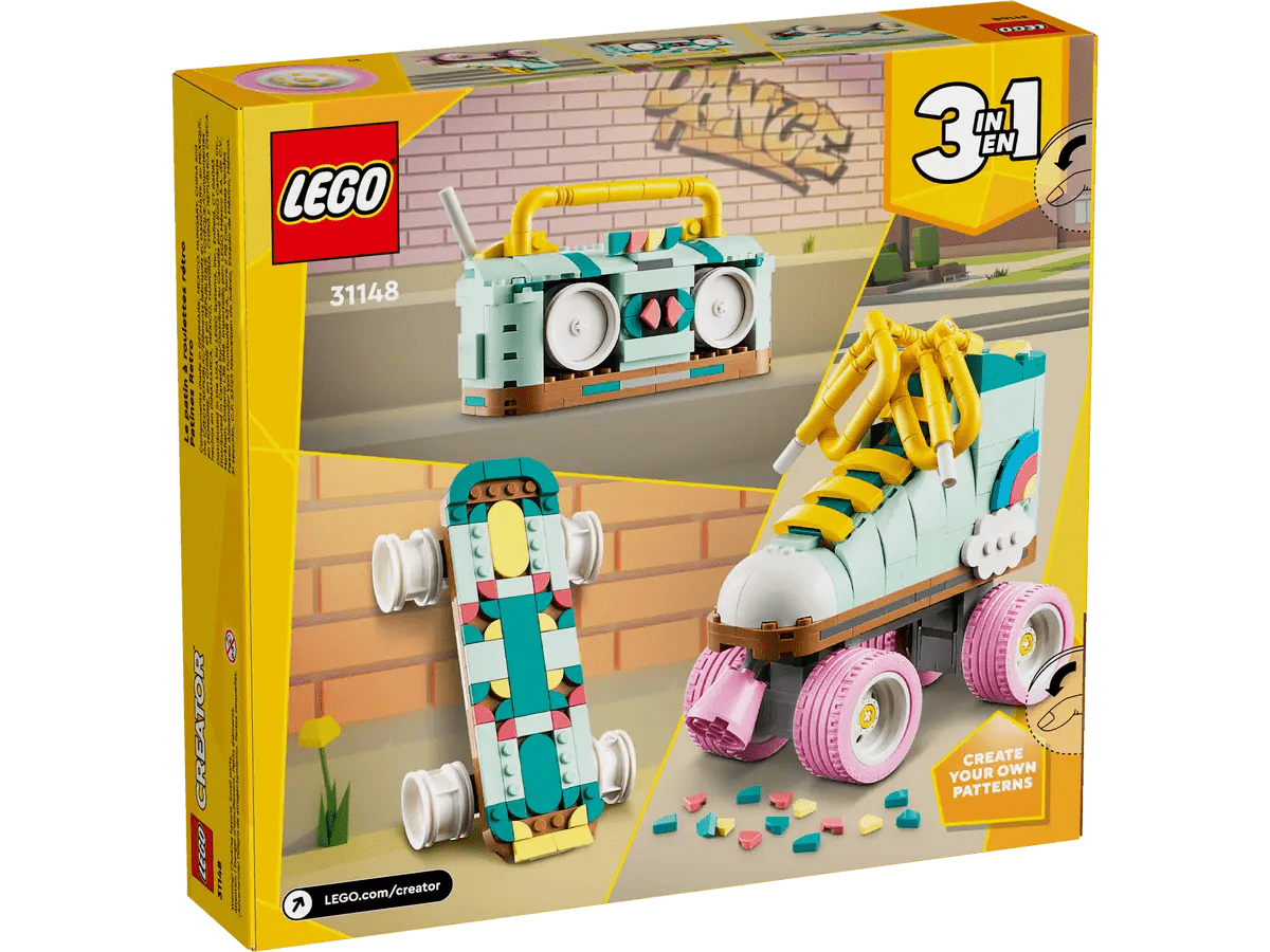 LEGO 31148 Creator 3in1 Retro Roller Skate & Toy Skateboard