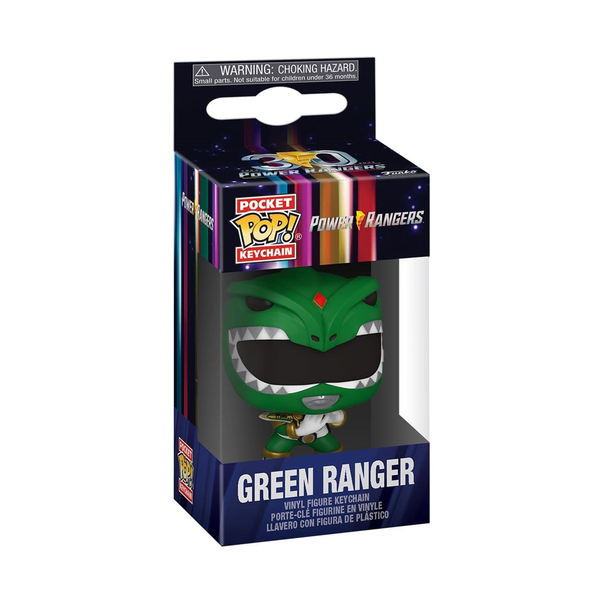 Pocket Pop! Keychains - Mighty Morphin Power Rangers 30th Anniversary - Green Ranger In Display Window