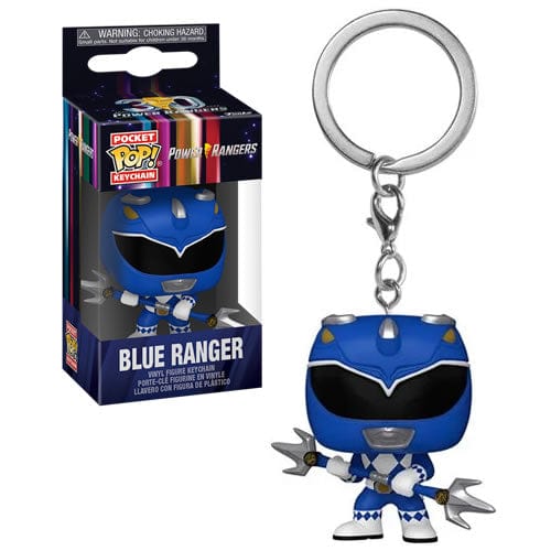Mighty Morphin Power Rangers 30th Anniversary Blue Ranger Funko Pocket Pop! Key Chain
