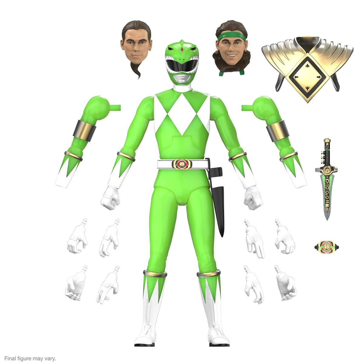 Power Rangers Ultimates Mighty Morphin Green Ranger Glow-in-the-Dark 7-Inch Action Figure