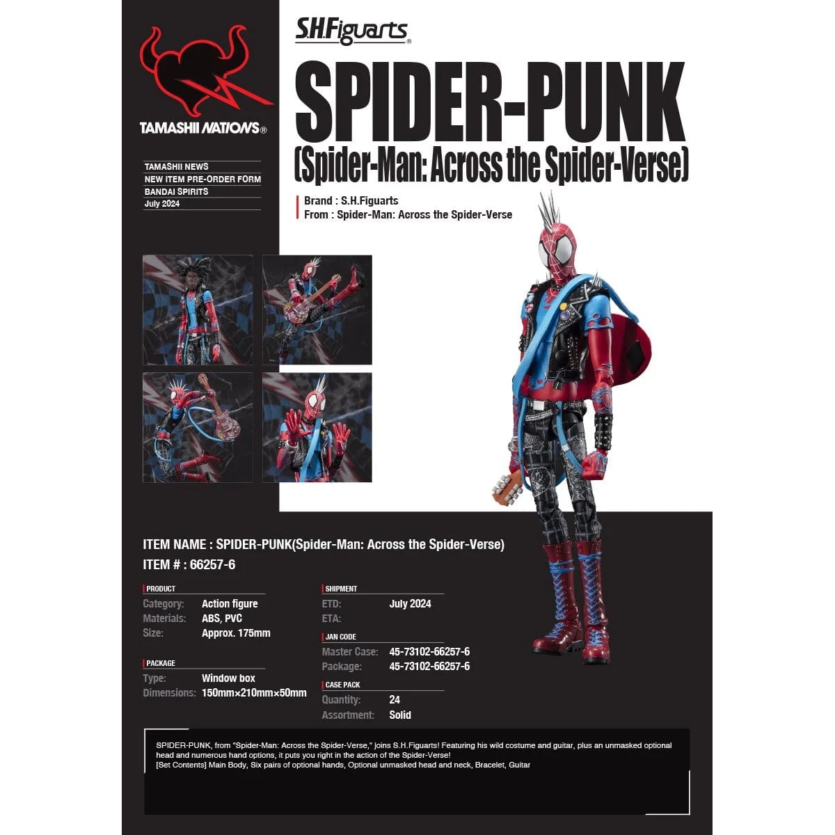 Tamashii Nations - Spider-Man: Across The Spider-Verse - S.H.Figuarts - Spider-Man Spider-Punk