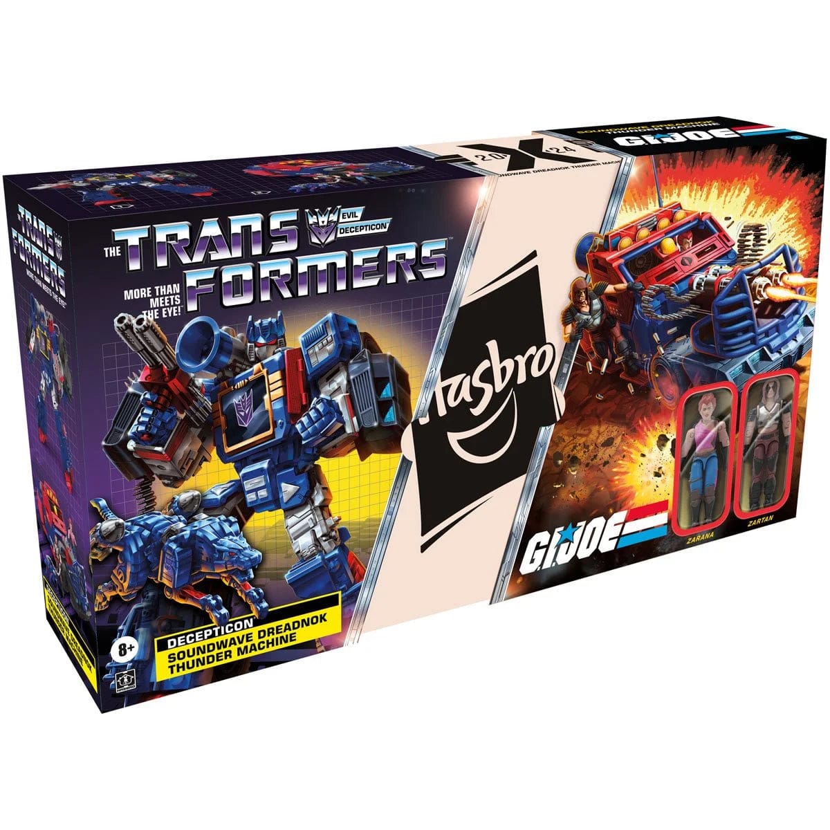 Transformers Collaborative G.I. Joe Mash-Up Soundwave Dreadnok Thunder Machine, Zartan and Zarana Action Figures Box