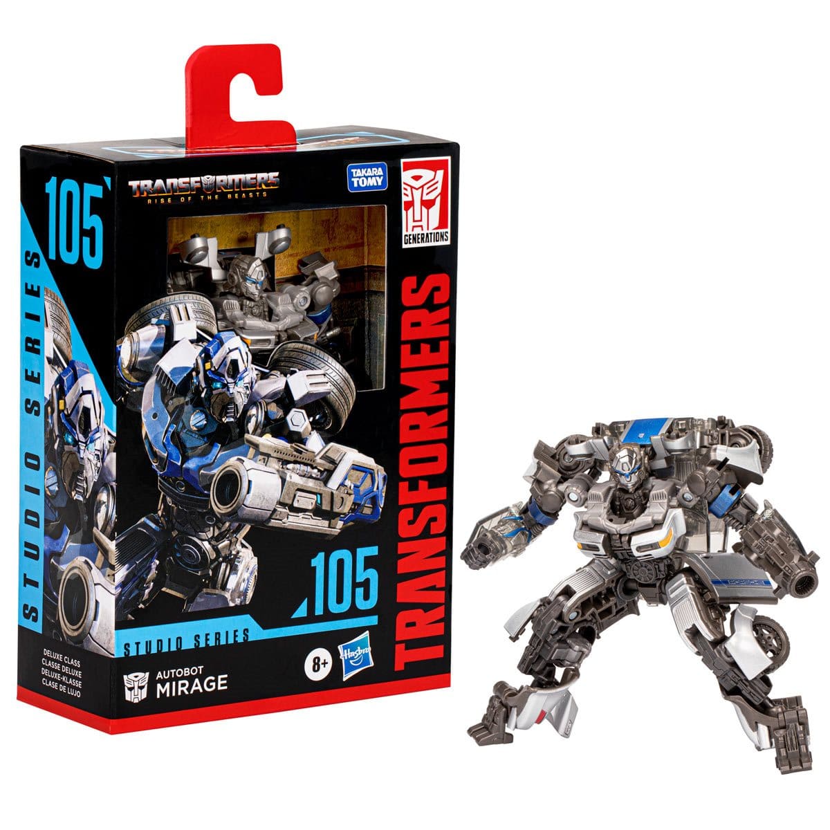 HASBRO TRANSFORMERS STUDIO SERIES DELUXE TRANSFORMERS: RISE OF THE BEASTS 105 AUTOBOT MIRAGE ACTION FIGURE