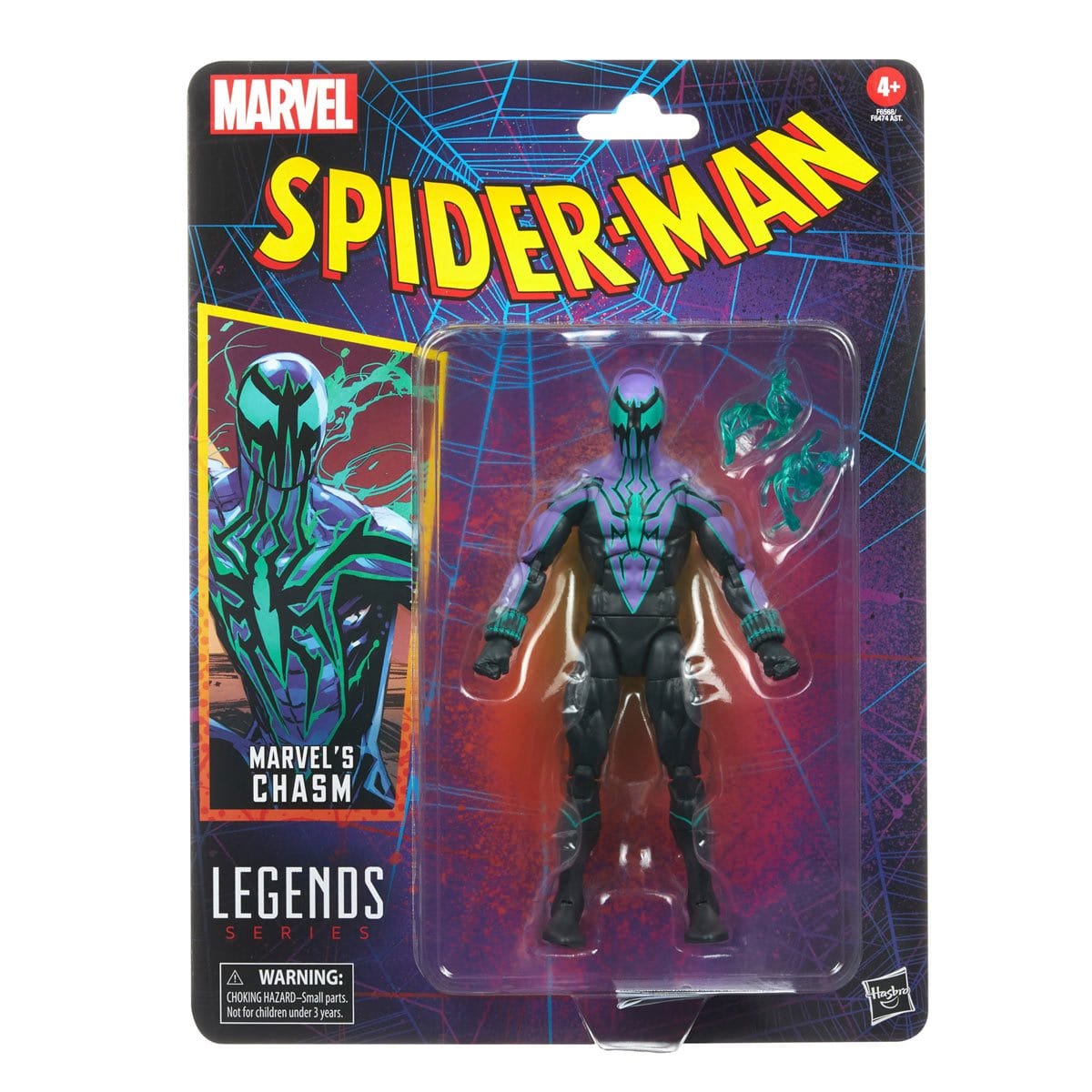 Spider-Man Retro Marvel Legends Chasm 6-Inch Action Figure Window Display