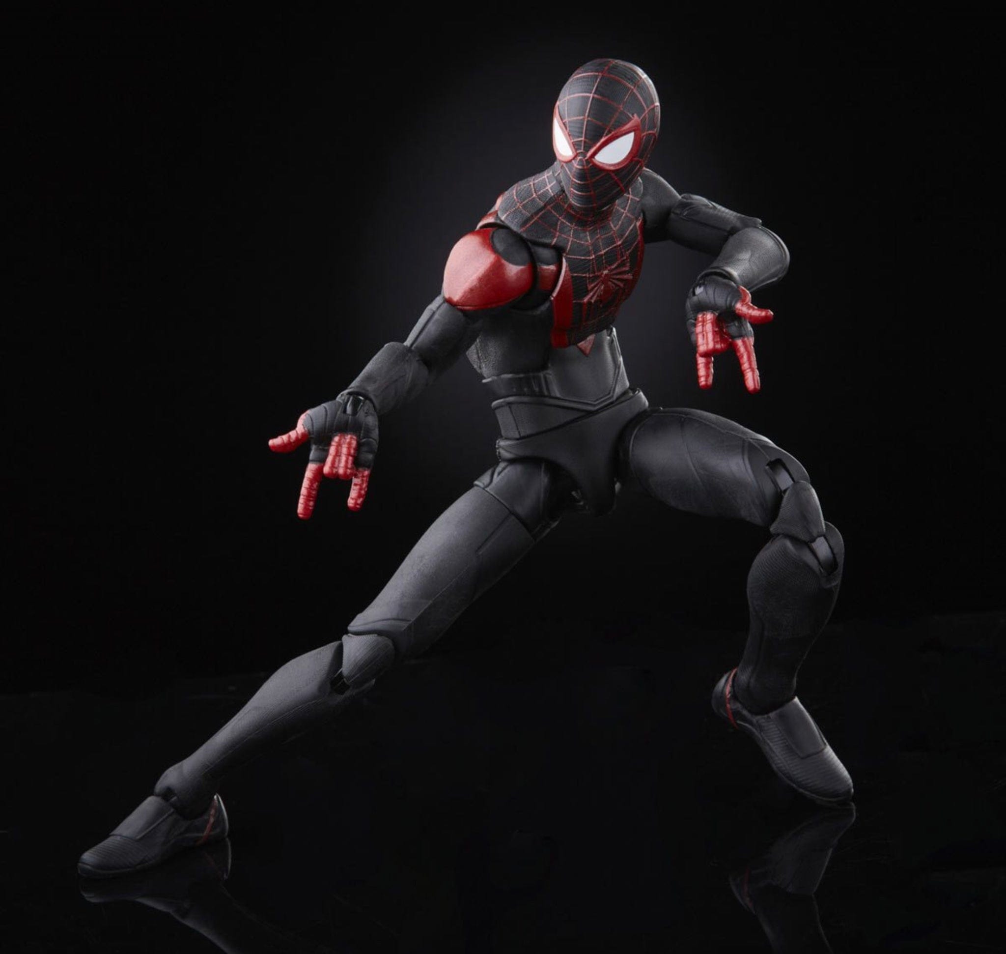 Spider-Man 3 Marvel Legends Miles Morales 6-Inch Action Figure black background