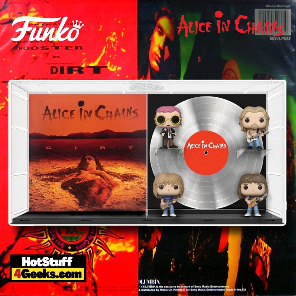 Alice in Chains Dirt Deluxe Pop! Album Figure with Case plus hot stuff 4 geeks imagery 