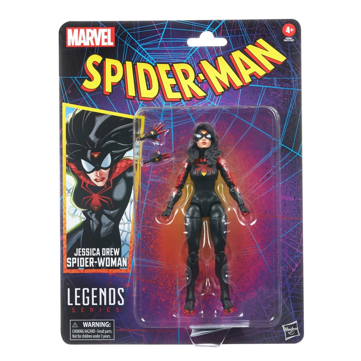 Spider-Man Retro Marvel Legends Jessica Drew Spider-Woman 6-Inch Action Figure Display 