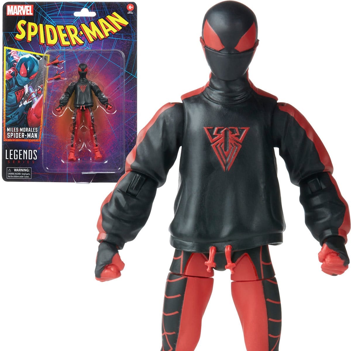 Spider-Man Retro Marvel Legends Miles Morales Spider-Man 6-Inch Action Figure..