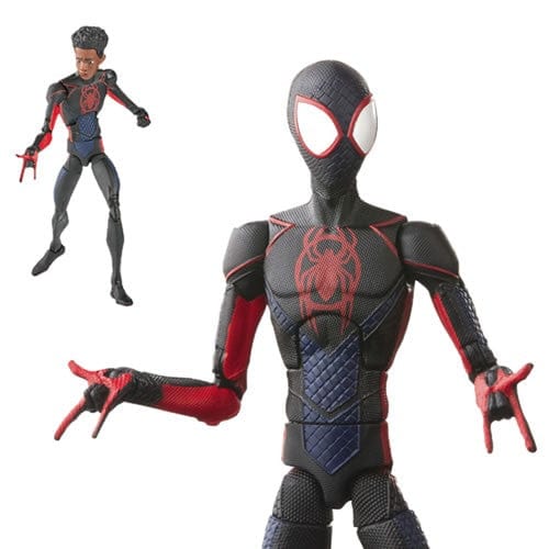 Spider-Man Across The Spider-Verse Marvel Legends Miles Morales 6-Inch displaying two images