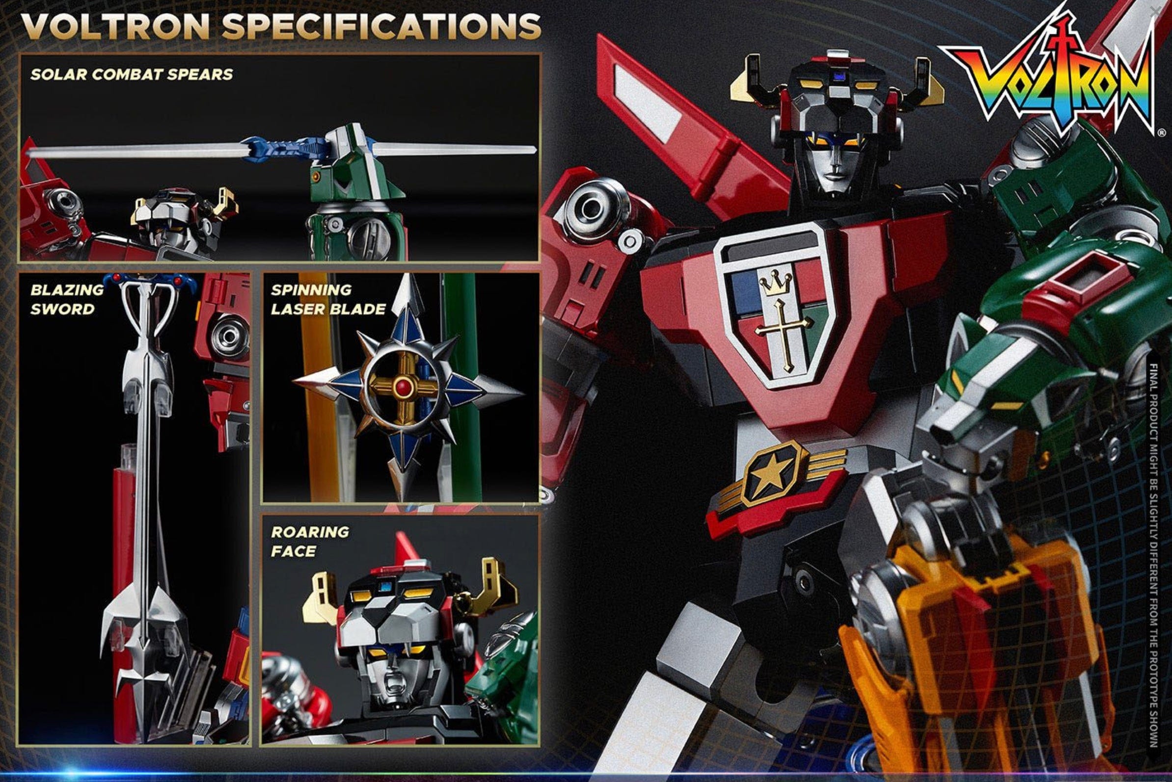 VOLTRON SPECIFICATIONS