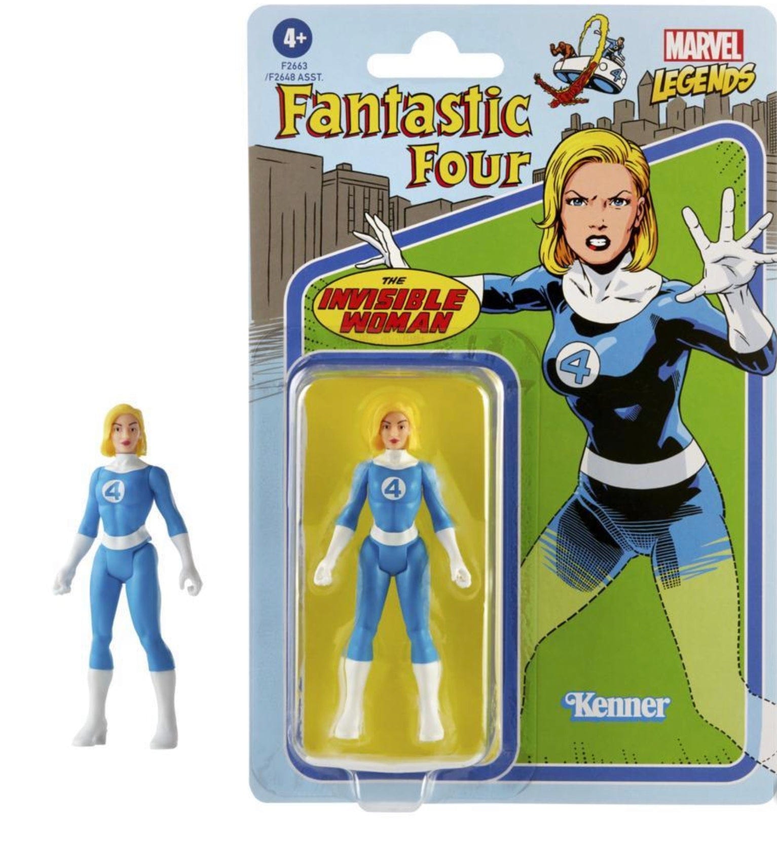 Hasbro Marvel Legends Retro Invisible Woman 3.75" Fantastic Four Action Figure