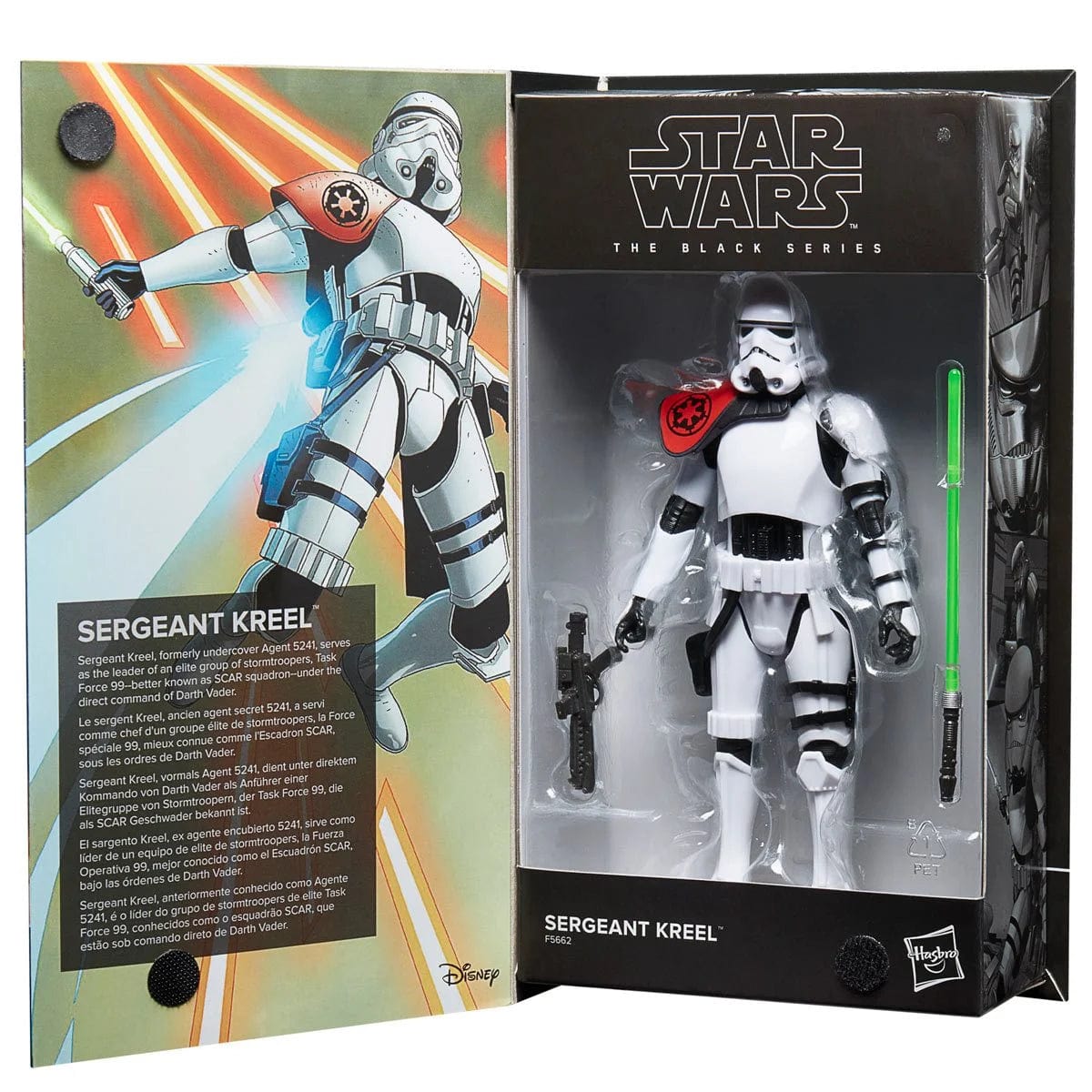 Star Wars The Black Series Sergeant Kreel 6-Inch Action Figure Packaging and artwork