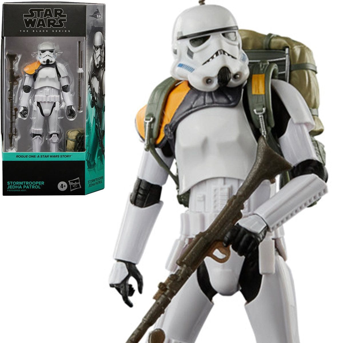 Star Wars The Black Series Stormtrooper Jedha Patrol 6-Inch Action Figure with box and action figure