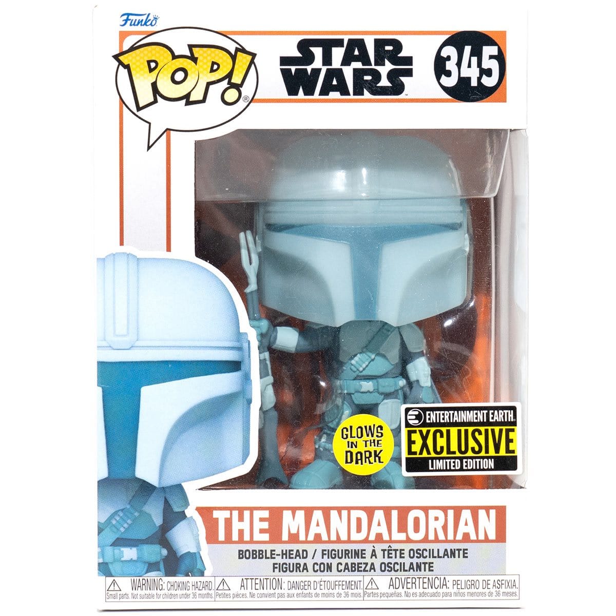 Funko Pop! Star Wars The Mandalorian Hologram GITD EE Exclusive Boxed