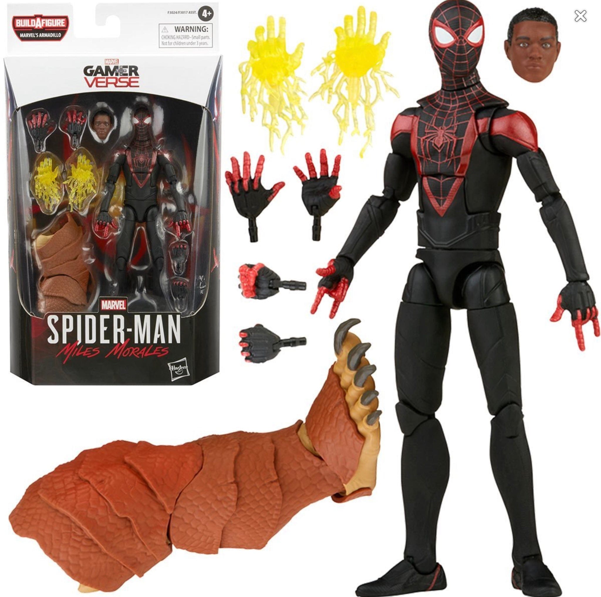 Spider-Man 3 Marvel Legends Miles Morales 6-Inch Action Figure packaging and figure