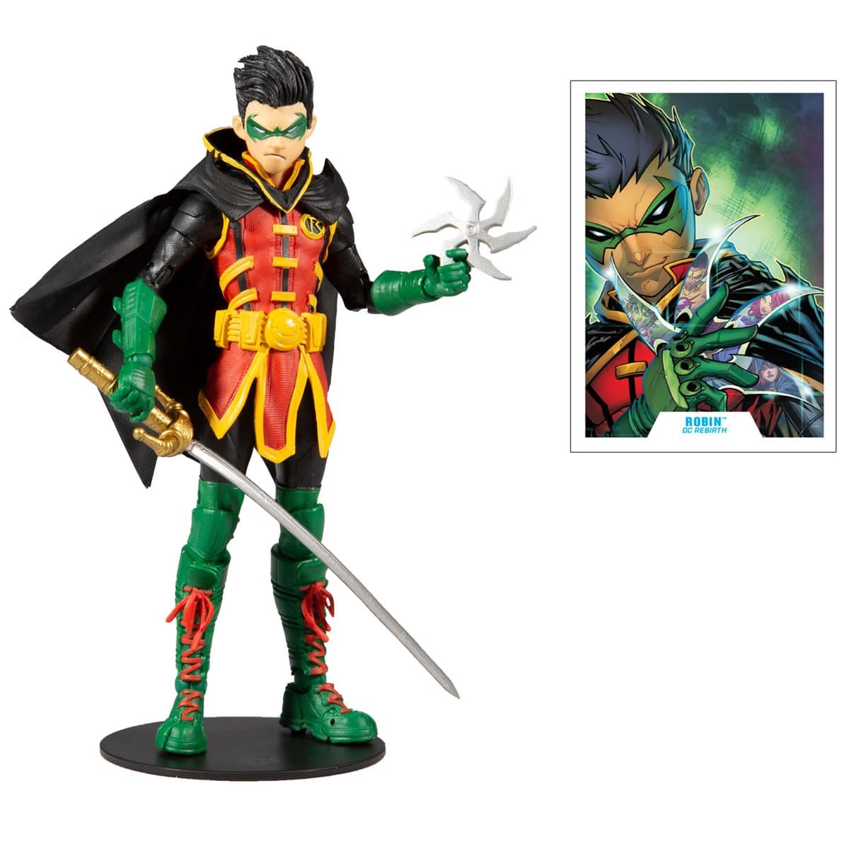 DC Multiverse Damian Wayne Robin 7-Inch Action Figure And collector card