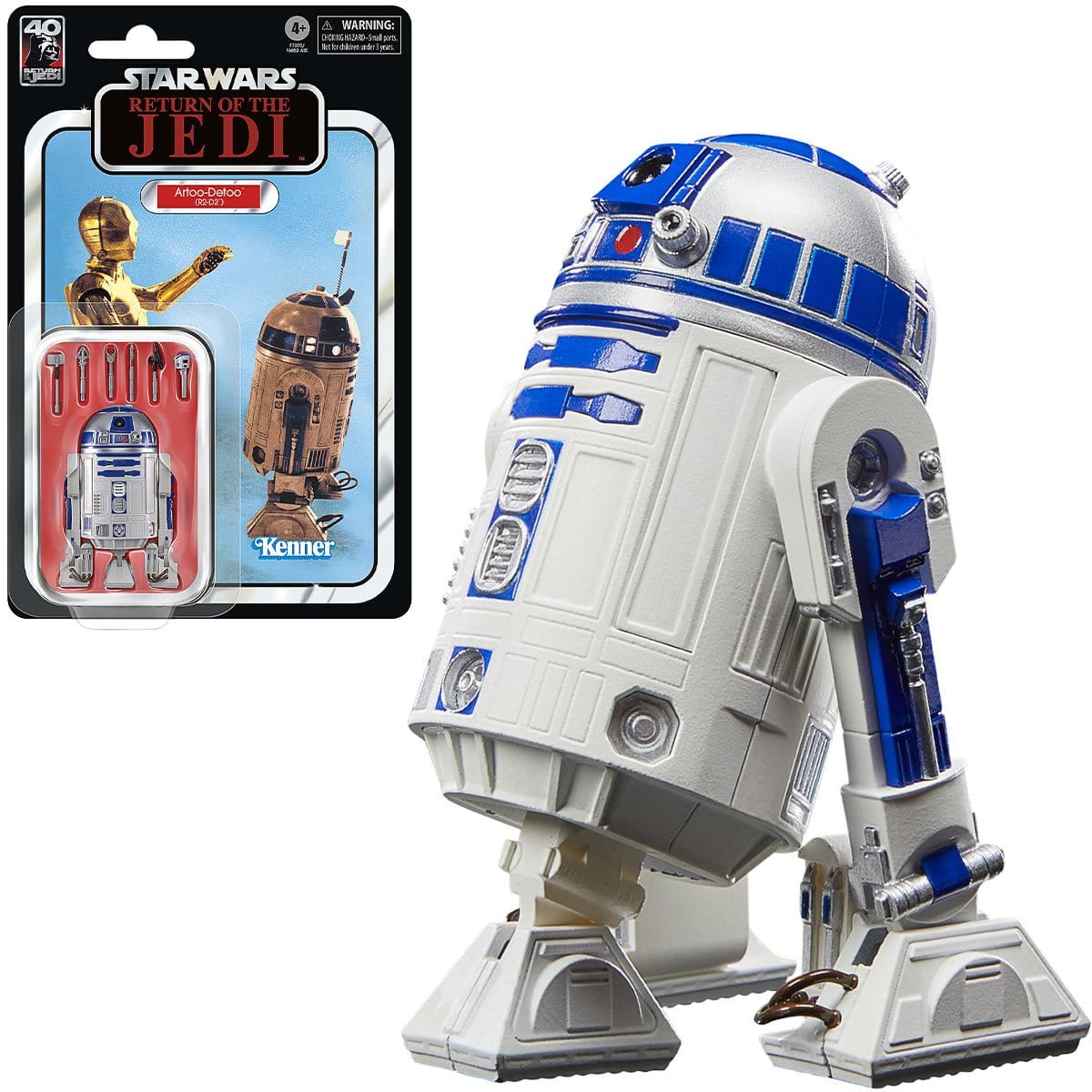 Star Wars The Black Series Return of the Jedi 40th Anniversary 6-Inch R2-D2 (Artoo-Deetoo) Action Figure With Display Art