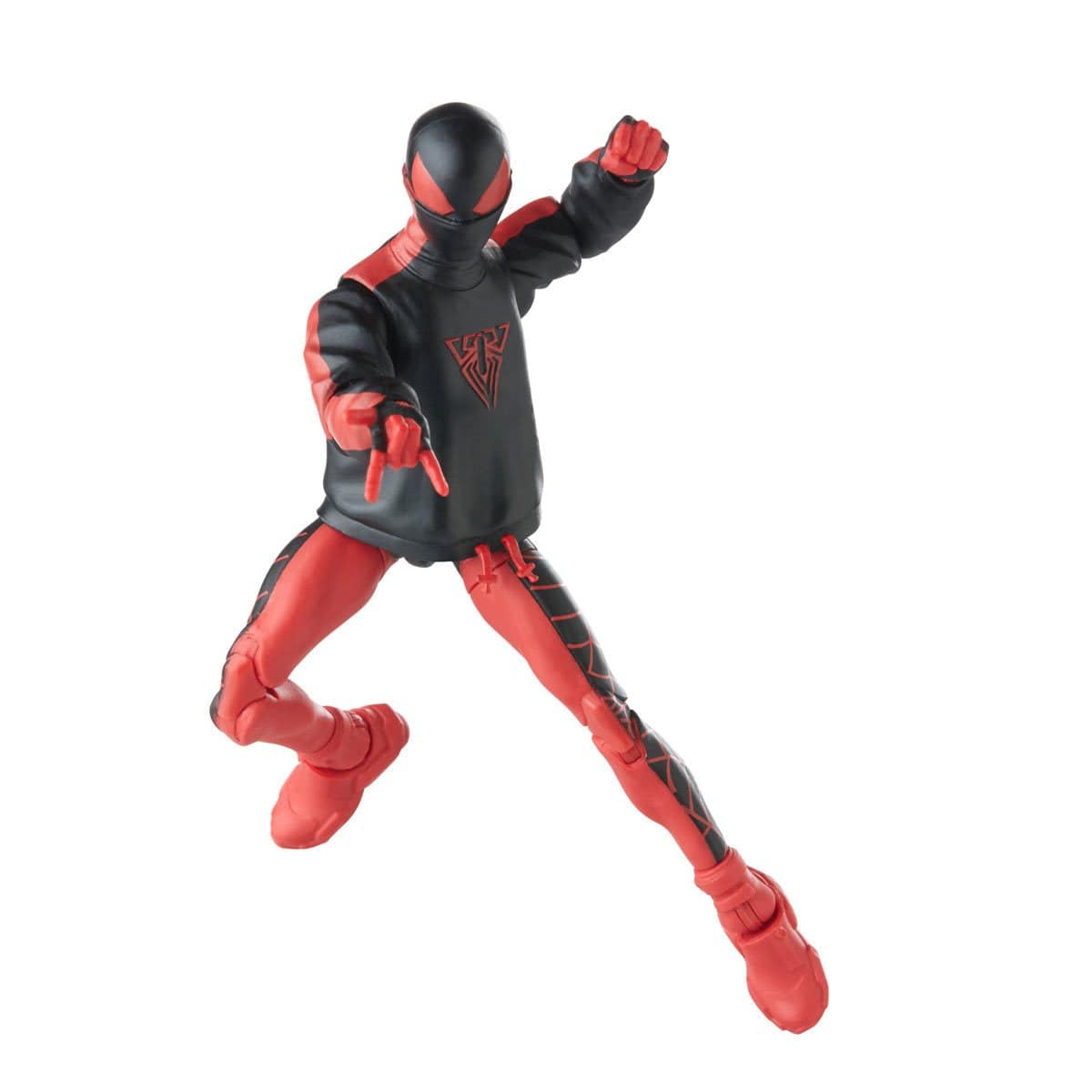 Spider-Man Retro Marvel Legends Miles Morales Spider-Man 6-Inch Action Figure Web
