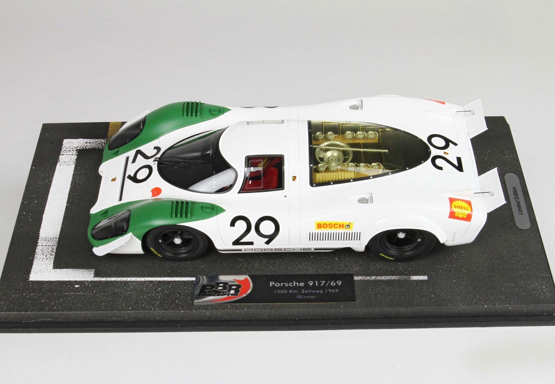 BBR MODELS - 1:18 Porsche 917 Winner 1000 km Zeltweg 1969 #29 LE of 200 RARE 