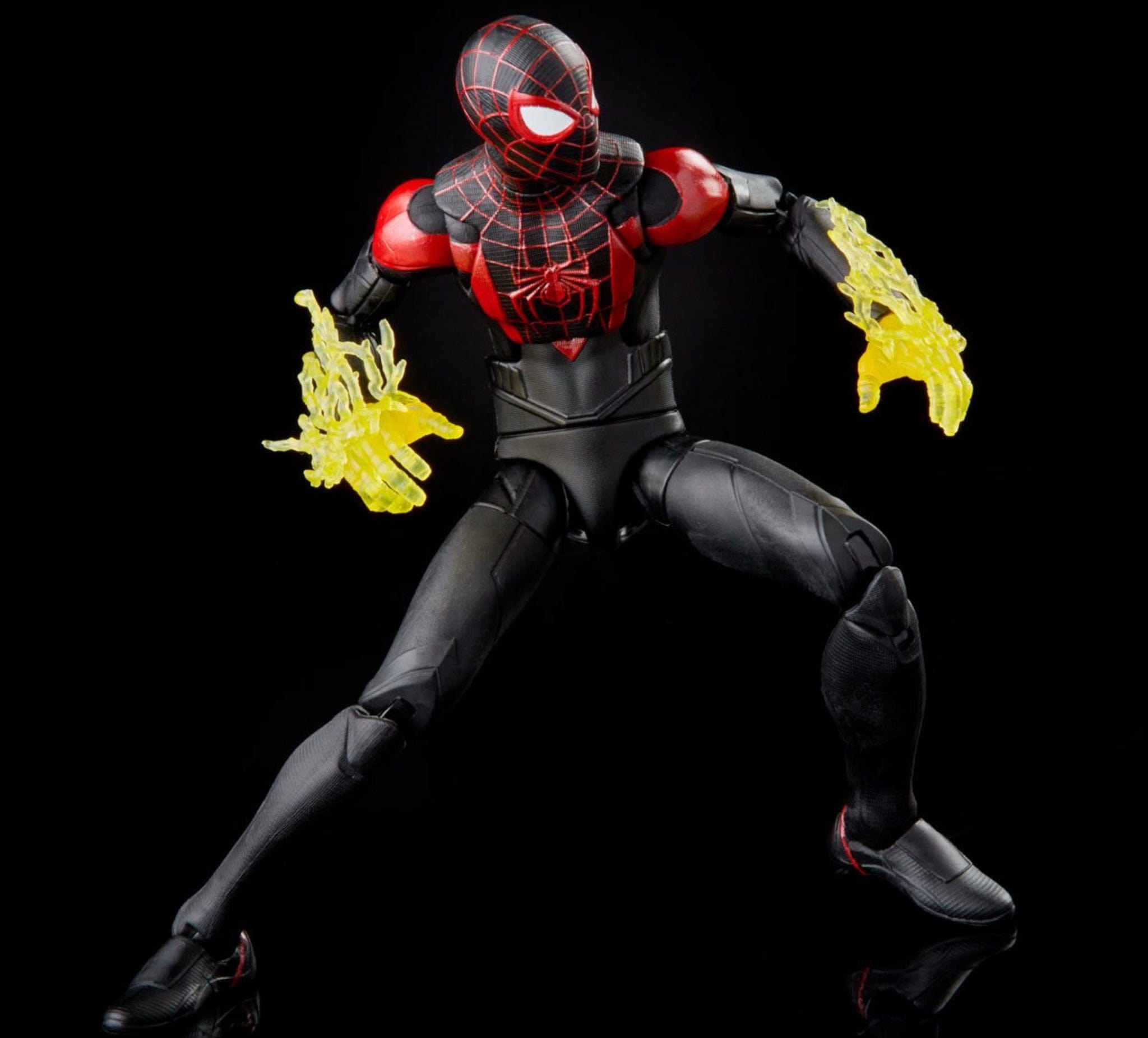 Spider-Man 3 Marvel Legends Miles Morales 6-Inch Action Figure Media bio electric pose