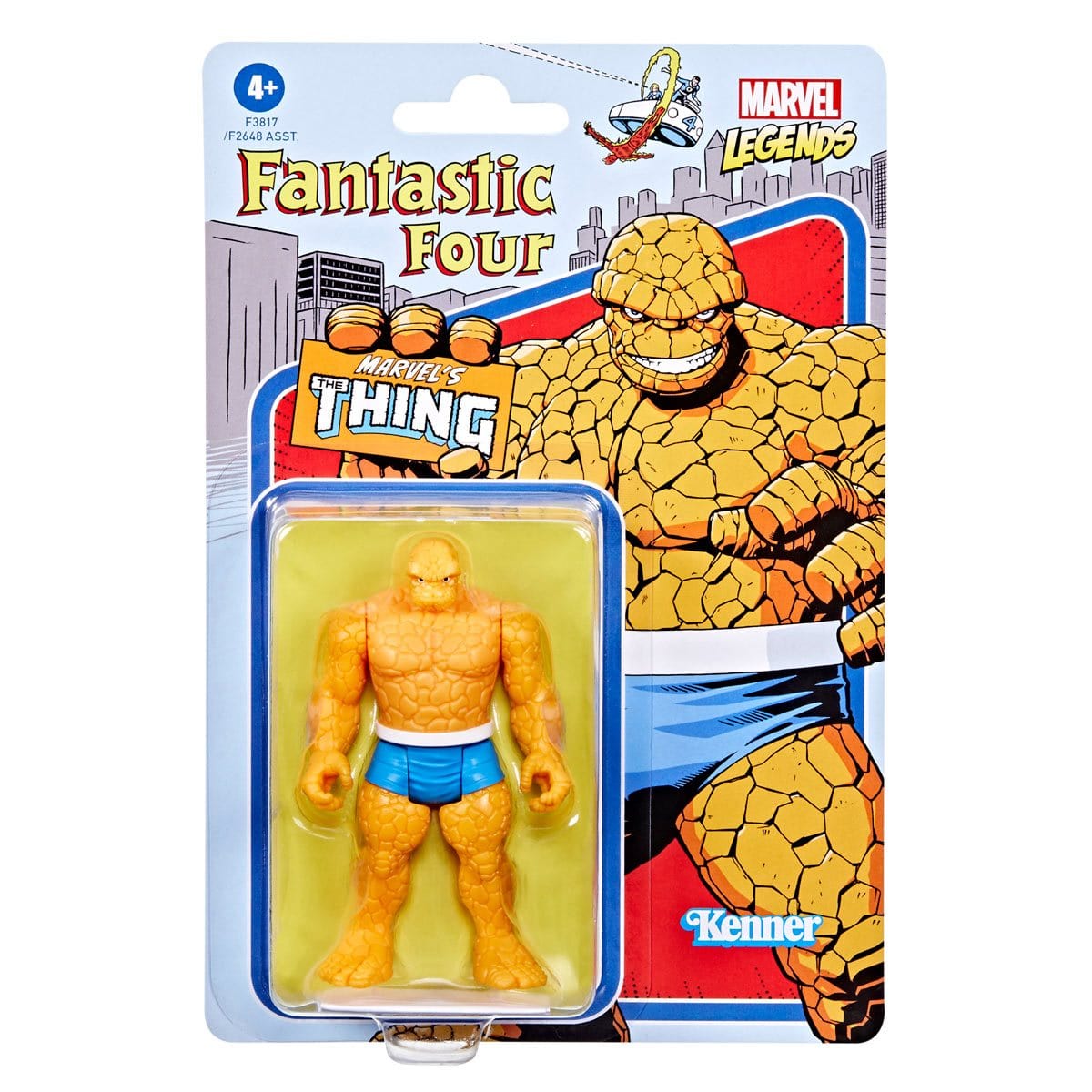 Marvel Legends Retro 375 Collection The Thing 3 3/4-Inch Action Figure Front of box