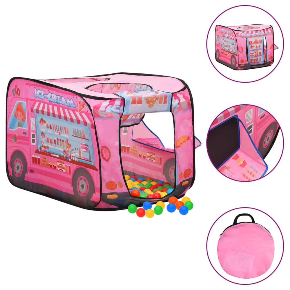 Children Play Tent with 250 Balls Pink 70x112x70 cm