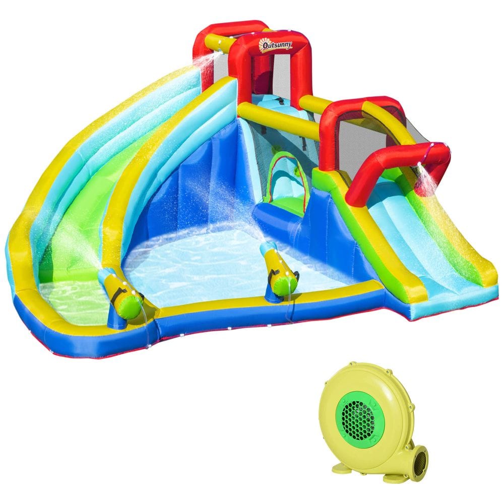 5 in 1 Kids Bouncy Castle with Slide Pool Inflatable House Inflator