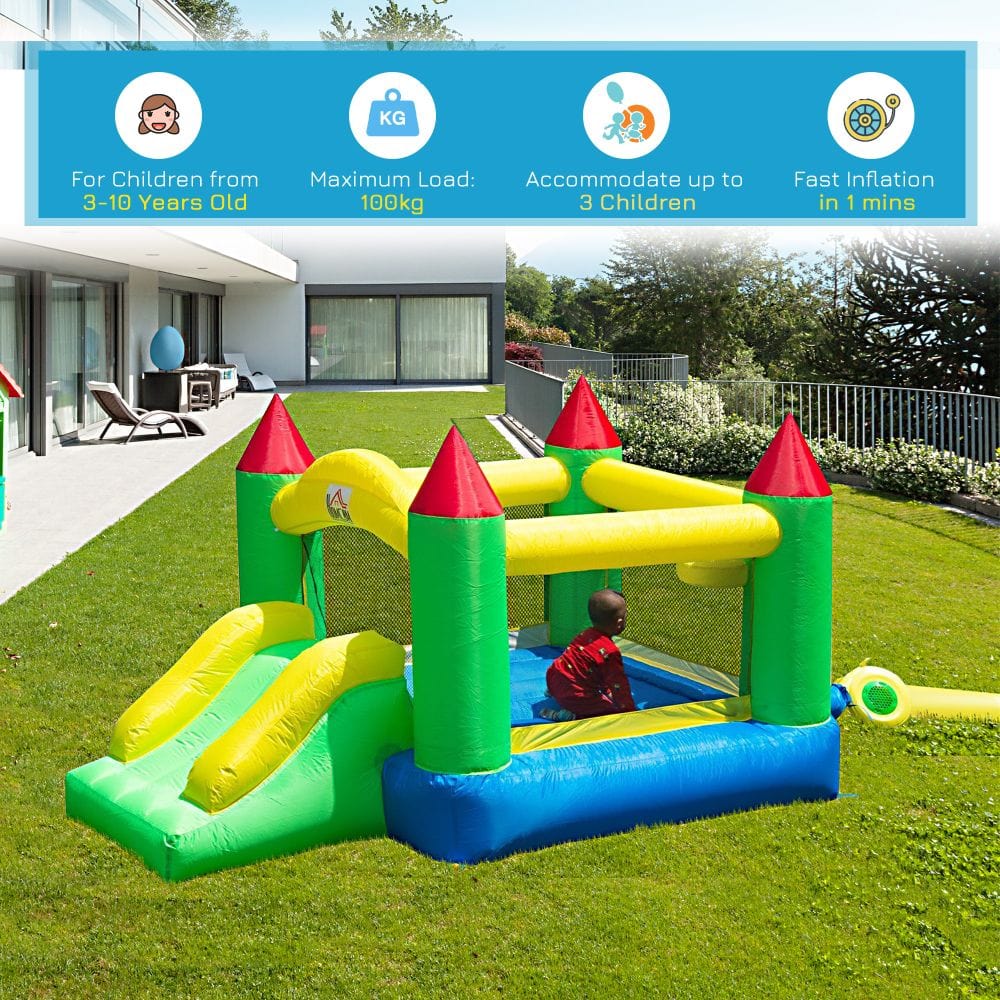 Bouncy Castle with Slide Inflatable Bouncer Kids Jumper Bounce Castle HOMCOM